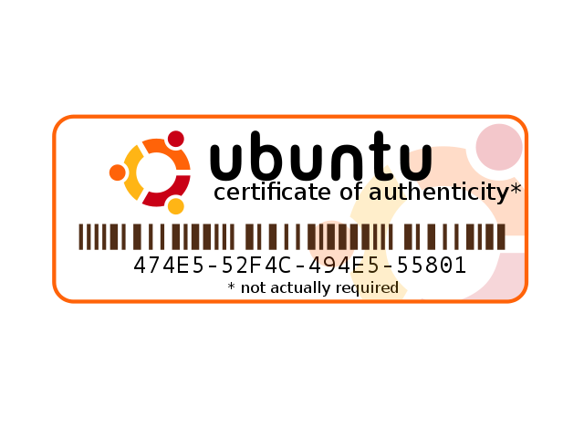 Ubuntu Certificate of Authenticity