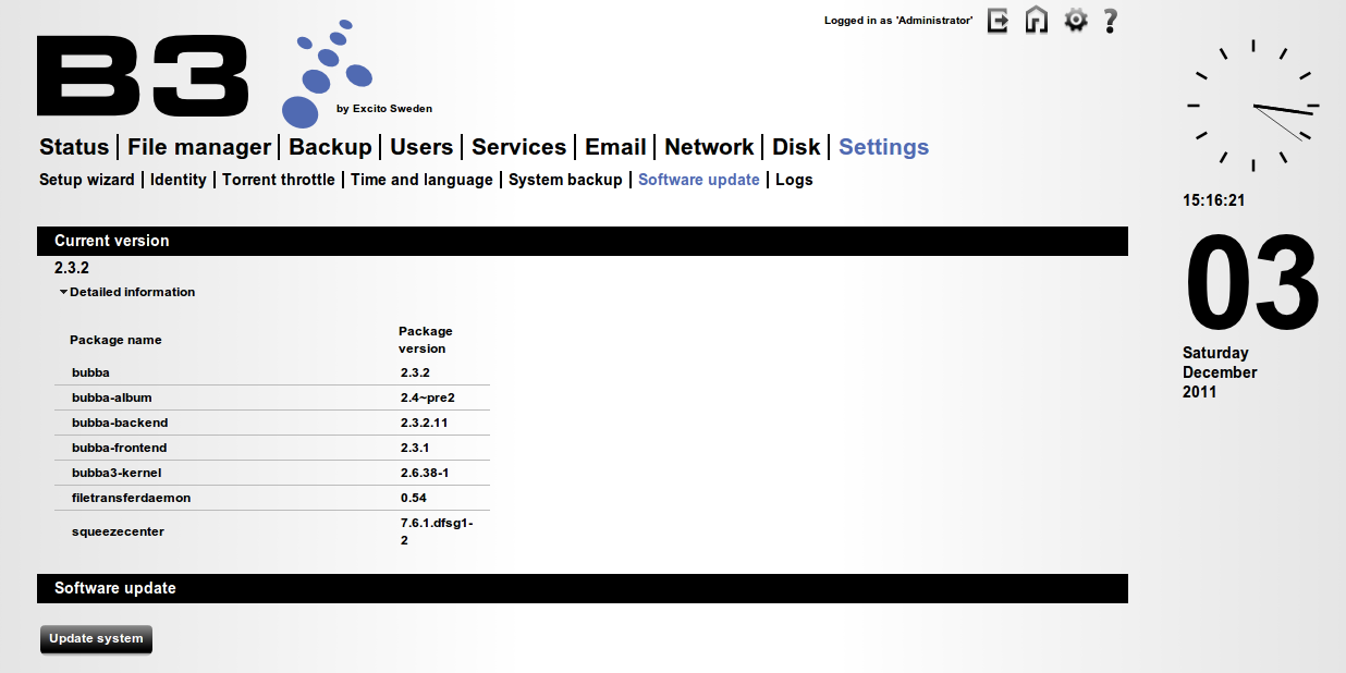 B3 Server