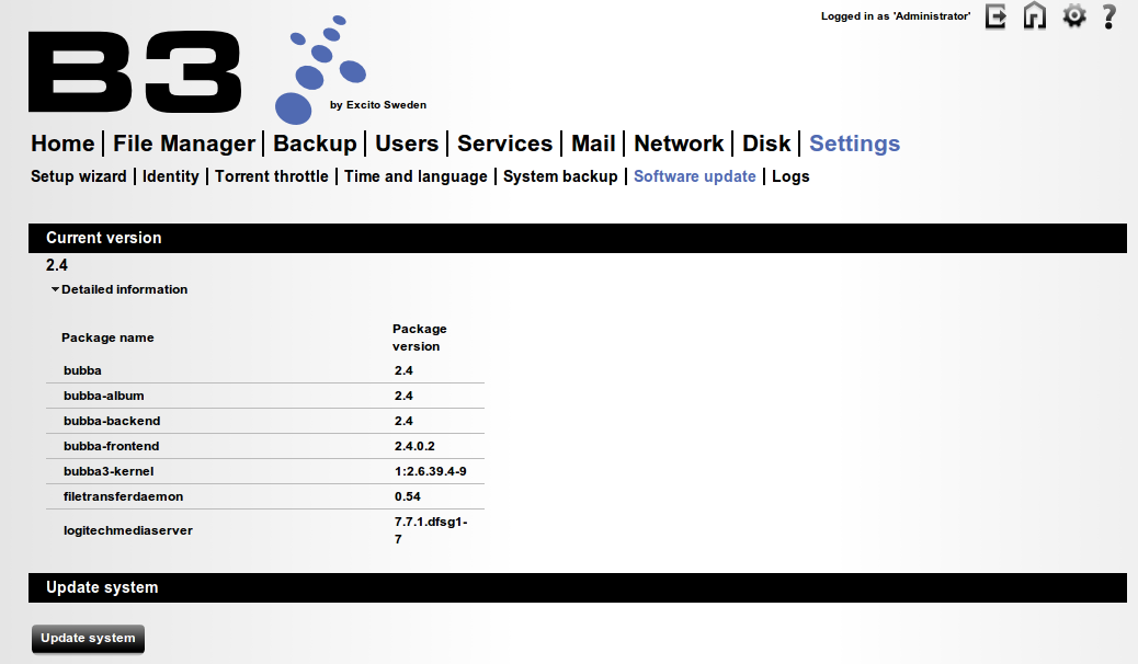 B3 Server